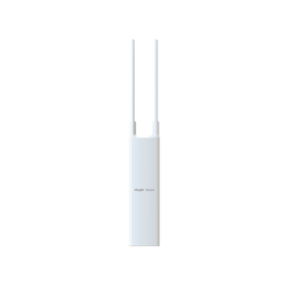 Punto de acceso Wi-Fi 5 para exterior 360°, IP 65, doble banda 802.11ac wave2, 1267 Mbps, 1 puerto GE, hasta 110 usuarios, compatible con reyee mesh, portal cautivo standalone, antenas desmon