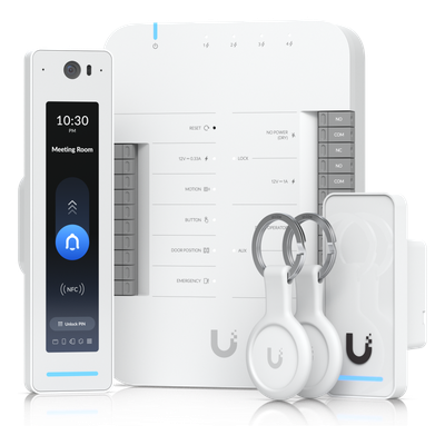 Kit de Acceso Ubiquiti UniFi / Control de Entrada y Salida / G3 Starter Kit Pro / PoE++ / IP55 / Touch Pass / Certificaciones UL 294 y NDAA