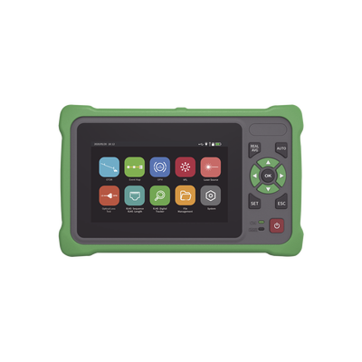 OTDR Touch para Pruebas en los Enlaces de Fibra Óptica / Longitudes de onda 1310nm y 1550nm / Incluye Función VFL / Incluye Función OPM / Incluye Función de Mapeo de cables de Red RJ45 / Reca