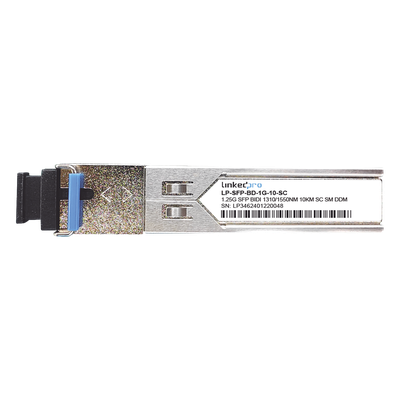Transceptores Bidireccionales SFP (Mini-Gbic) / Monomodo / 1.25 Gbps de velocidad / Conector SC / Hasta 10 km de Distancia / 2 P