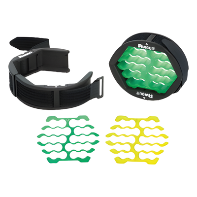 Herramienta Para Peinado y Organización de Cables, Incluye Organizador Verde para Diámetros de Cables de 4.6 a 6.3 mm y Amarillo Para 5.9 a 7.9 mm