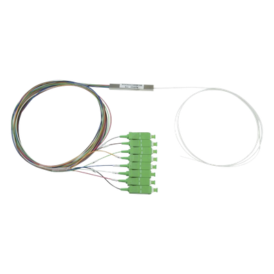 Splitter (Divisor Óptico) tipo PLC, de 1x8, conectores SC/APC de salida