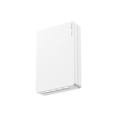 Punto de acceso Wi-Fi 6 de pared para interior 360°, doble banda, 2976 Mbps, 4 puertos GE downlink + 1 puerto GE uplink, hasta 512 usuarios, portal cautivo standalone, compatible con reyee me
