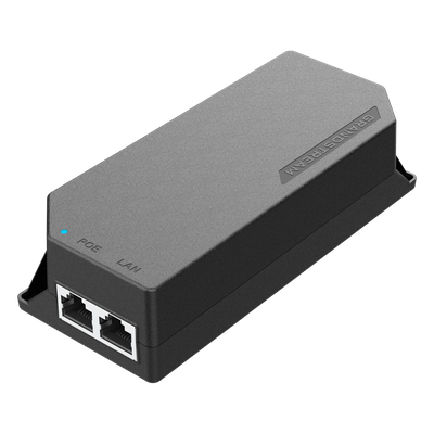 Inyector Power over Ethernet (PoE) / IEEE 802.3af/at/ Puertos 2.5G / 30W / Plug-and-Play / Fuente de Alimentación Integrada / Cable AC 1.2 m (3.94 ft)