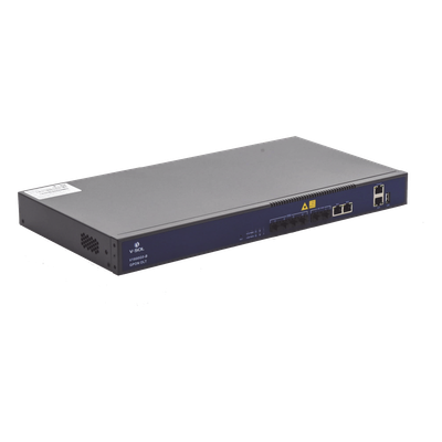 OLT de 4 puertos GPON con 4 puertos Uplink (2 puertos Gigabit Ethernet + 2 puertos Gigabit Ethernet SFP) , hasta 512 ONUS,