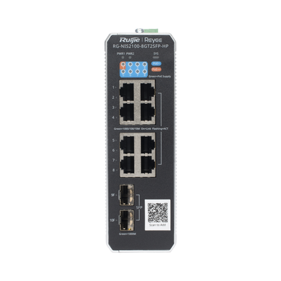 Switch Industrial PoE con gestión en la nube con 1 puerto PoE++, 7 puertos PoE+ y 2 puertos uplink SFP Ideal para temperaturas Extremas y protección contra descargas