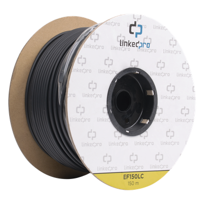 Fibra Óptica Monomodo Conectorizada Plug &amp; Play / 2 Hilos / Tight Buffer 900 μm / G.652D /LC Dúplex / Recubrimiento HDPE Negro / Atenuación ≤0.4 dB/km @ 1310 nm