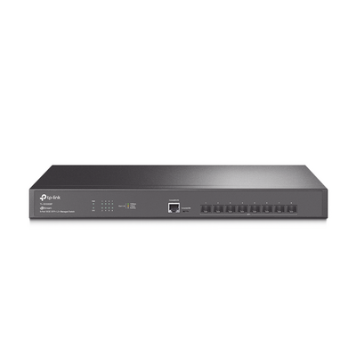 Switch Fibra Óptica L2+ Omada / 8 Puertos SFP+ 10G / 2 Puertos Consola (RJ45 y micro-USB) / Administración Centralizada Omada o Stand-Alone / Multicast IGMP / Calidad de Servicio / Montaje en