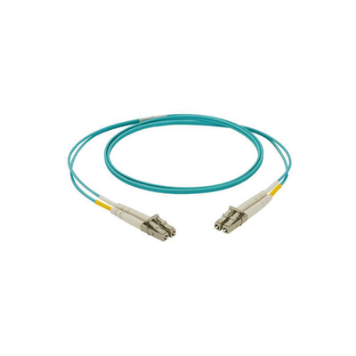 Jumper de Fibra Óptica NetKey de 2 Fibras OM4, Chaqueta Riser 2.0 mm, LC Dúplex a LC Dúplex, 2 Metros
