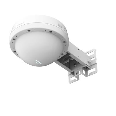 Punto de acceso Wi-Fi 6 para exterior 360°, IP 68, doble banda 2.97 Gbps, puerto SFP ideal para fibra óptica, hasta 512 usuarios, protección hasta 4 kV y protección contra erosión eólica, com