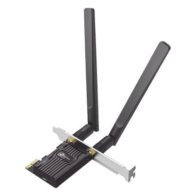 Adaptador PCIe inalámbrico doble banda AC 1200 Mbps / Antena de alta ganancia / Tecnología MU-MUMO 2X2 / Soporte de perfil bajo y Altura completa / Bluetooth 4.2