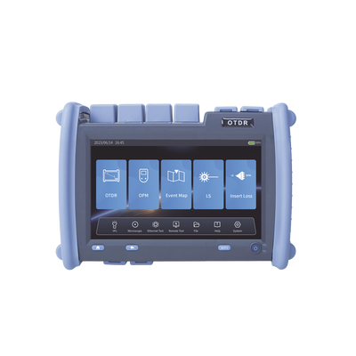 OTDR PRO de Alto Rendimiento para Enlaces de Fibra Óptica Monomodo y Multimodo / Longitudes de onda: 850nm, 1300nm, 1310nm y 1550nm / Zona Muerta por Evento de 0.8 Metros / Soporta Función VF