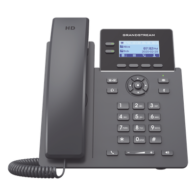 Teléfono IP Grado Operador, 2 líneas SIP con 4 cuentas, PoE, codec Opus, IPV4/IPV6 con gestión en la nube GDMS