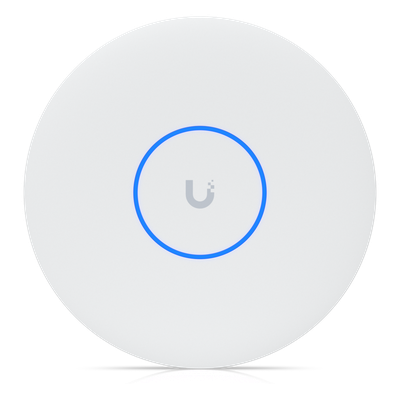 Punto de Acceso UniFi WiFi 7 Tri-banda 2.4/5/6 GHz / MU-MIMO 2x2 en cada banda / 1 puerto RJ45 10 GbE/ hasta 300 dispositivos / Montaje en Techo y Pared / PoE+