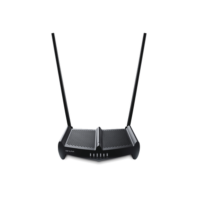 Router Inalámbrico de Alta Potencia, 2.4 GHz, 300 Mbps, 2 antenas externas omnidireccional 9 dBi, 4 Puertos LAN 10/100 Mbps, 1 Puerto WAN 10/100 Mbps, control de ancho de banda
