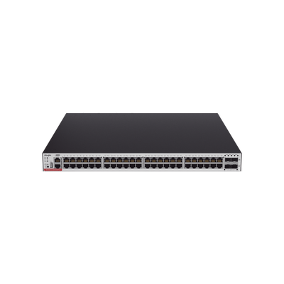 Switch PoE Administrable Capa 3 con 48 Puertos Gigabit 802.3af/at, 4 Puertos SFP+ de 10Gb para Fibra, Presupuesto PoE hasta 1,480W, Gestionable en Ruijie Cloud Gratis, (No incluye fuente de a