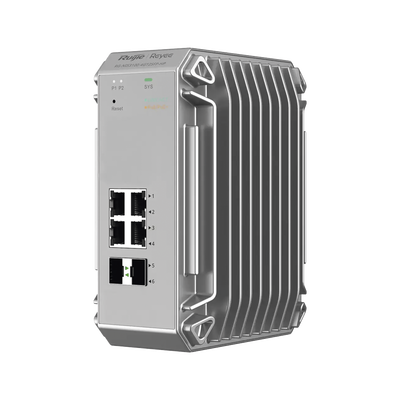 Switch de Verdadero Grado Industrial Especialmente Diseñado para Entornos Difíciles, Cuenta con 6 Puertos Gigabit, 4 de ellos Puertos PoE+ y 2 Puertos de Enlace Ascendente SFP