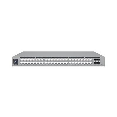 UniFi Switch Pro Max 48 POE, con funciones capa 3, 48 puertos (16 puertos 2.5 GbE (8 POE++ y 8 POE+) y 32 puertos 1 GbE (24 POE+ y 8 POE++)), 4 puertos SFP+ 10G, POE++ 720W, pantalla informat